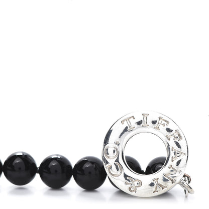 Tiffany Sterling Silver Black Onyx Bead Toggle Bracelet 4 of 6