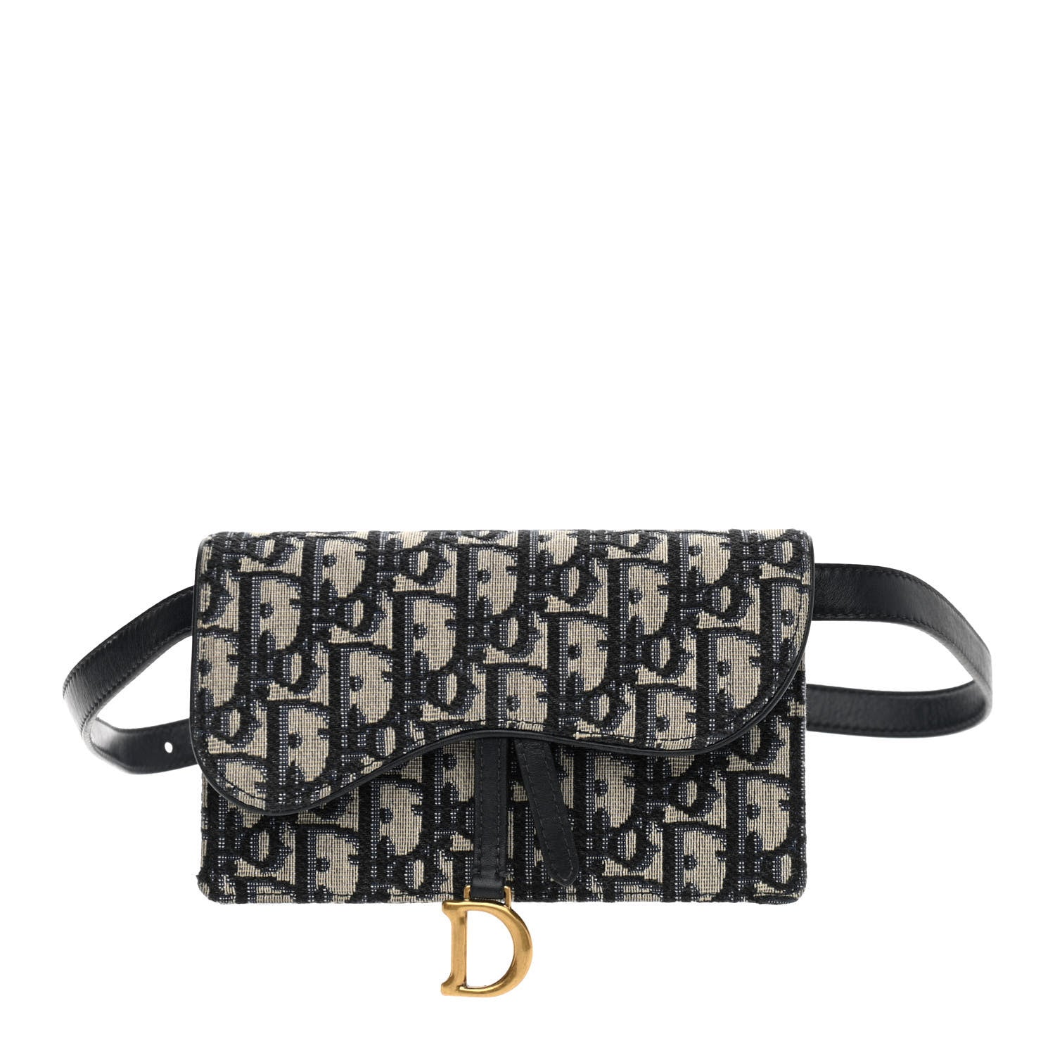 Christian Dior Oblique Saddle Belt Bag Blue 1 of 9