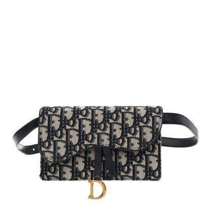 Christian Dior Oblique Saddle Belt Bag Blue 1 of 9
