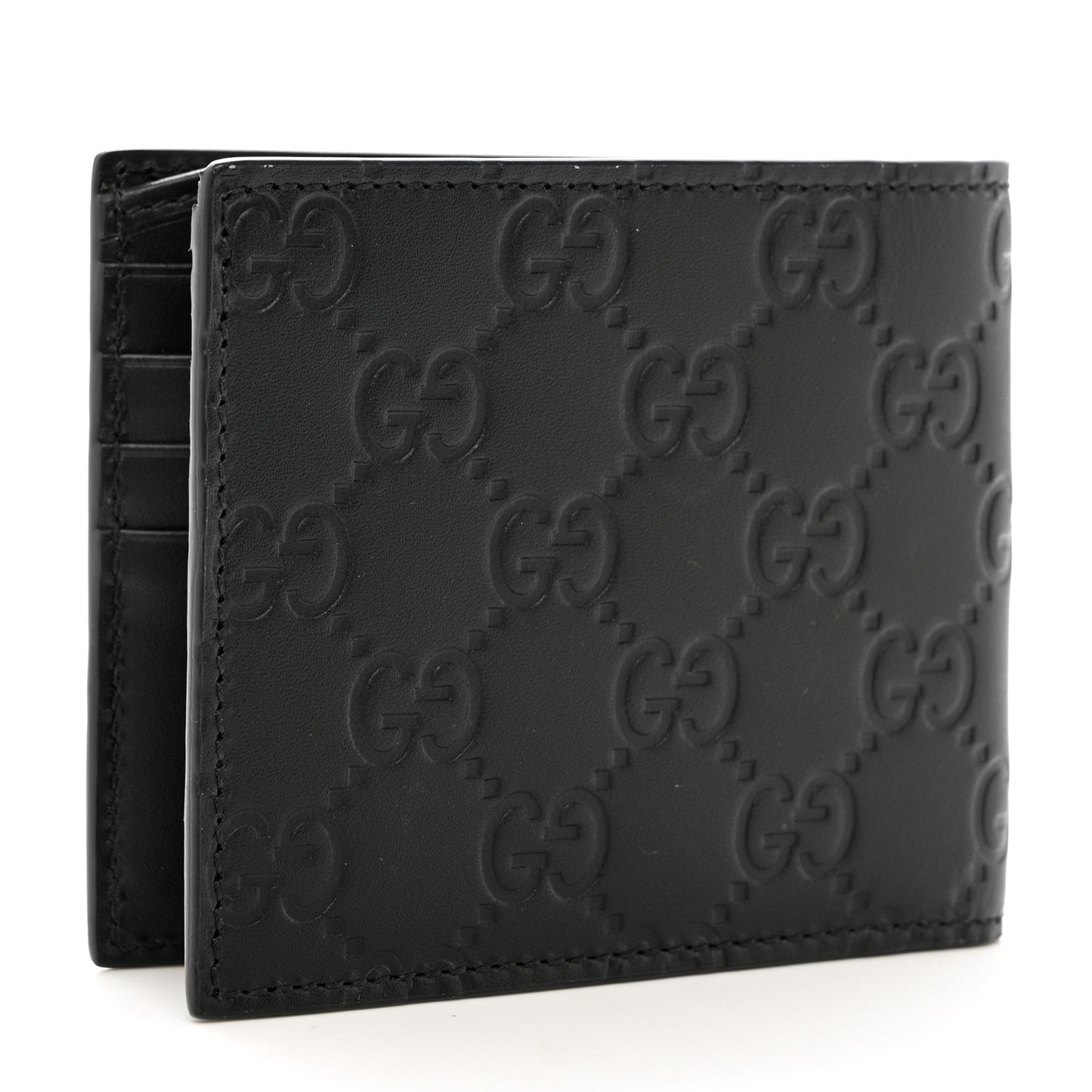 Guccissima Signature Dorian Bi-Fold Wallet Black
