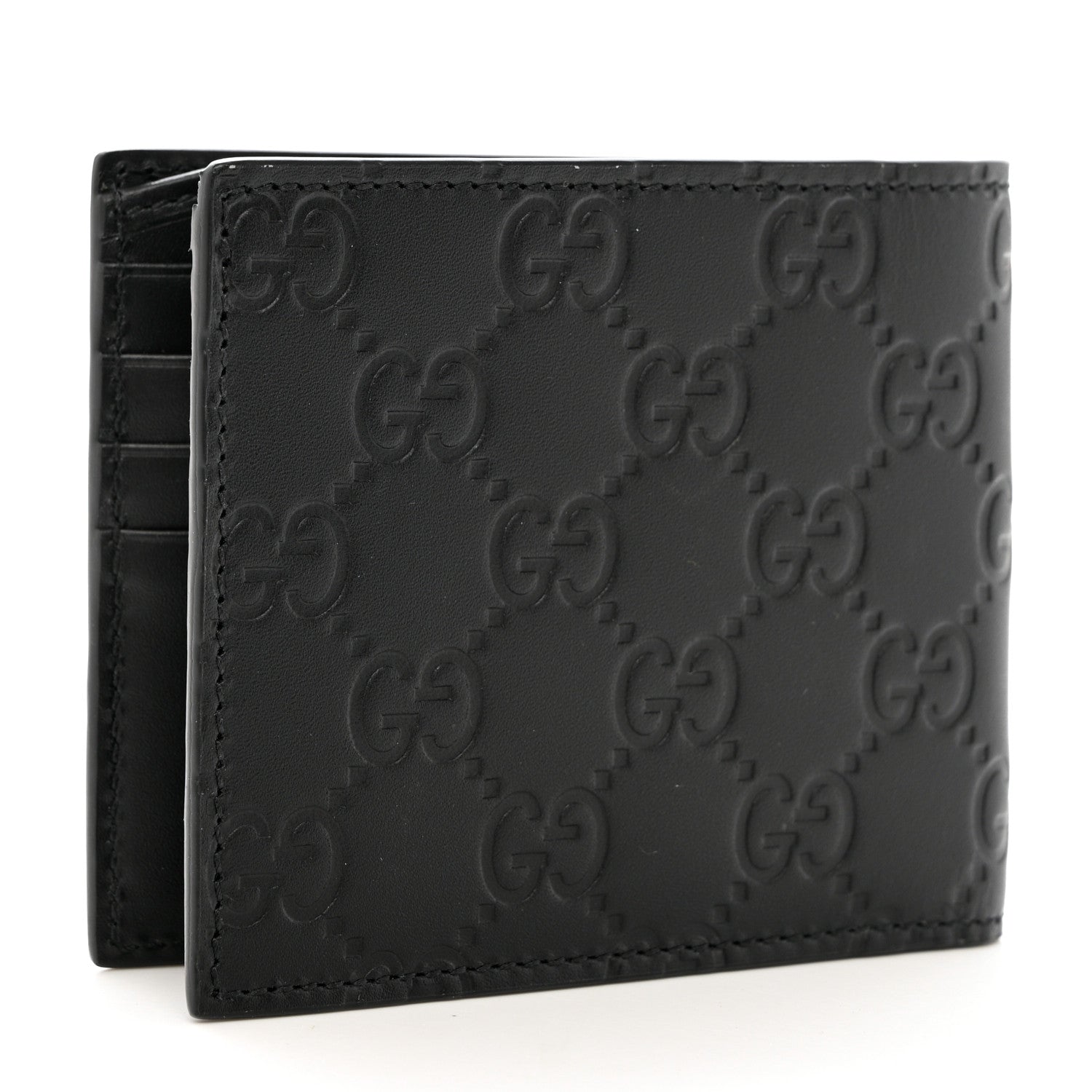 Gucci Guccissima Signature Dorian Bi-Fold Wallet Black 3 of 7