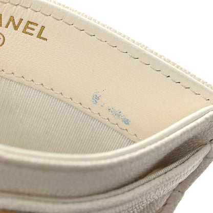 Chanel Caviar Chevron Quilted Boy Card Holder White 7 of 8