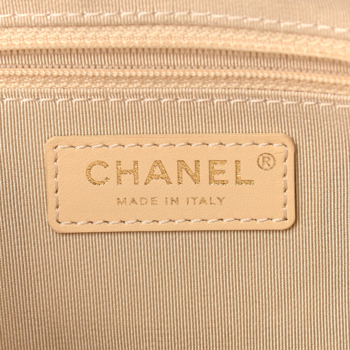 Goatskin Quilted Waist Bag Beige White Black