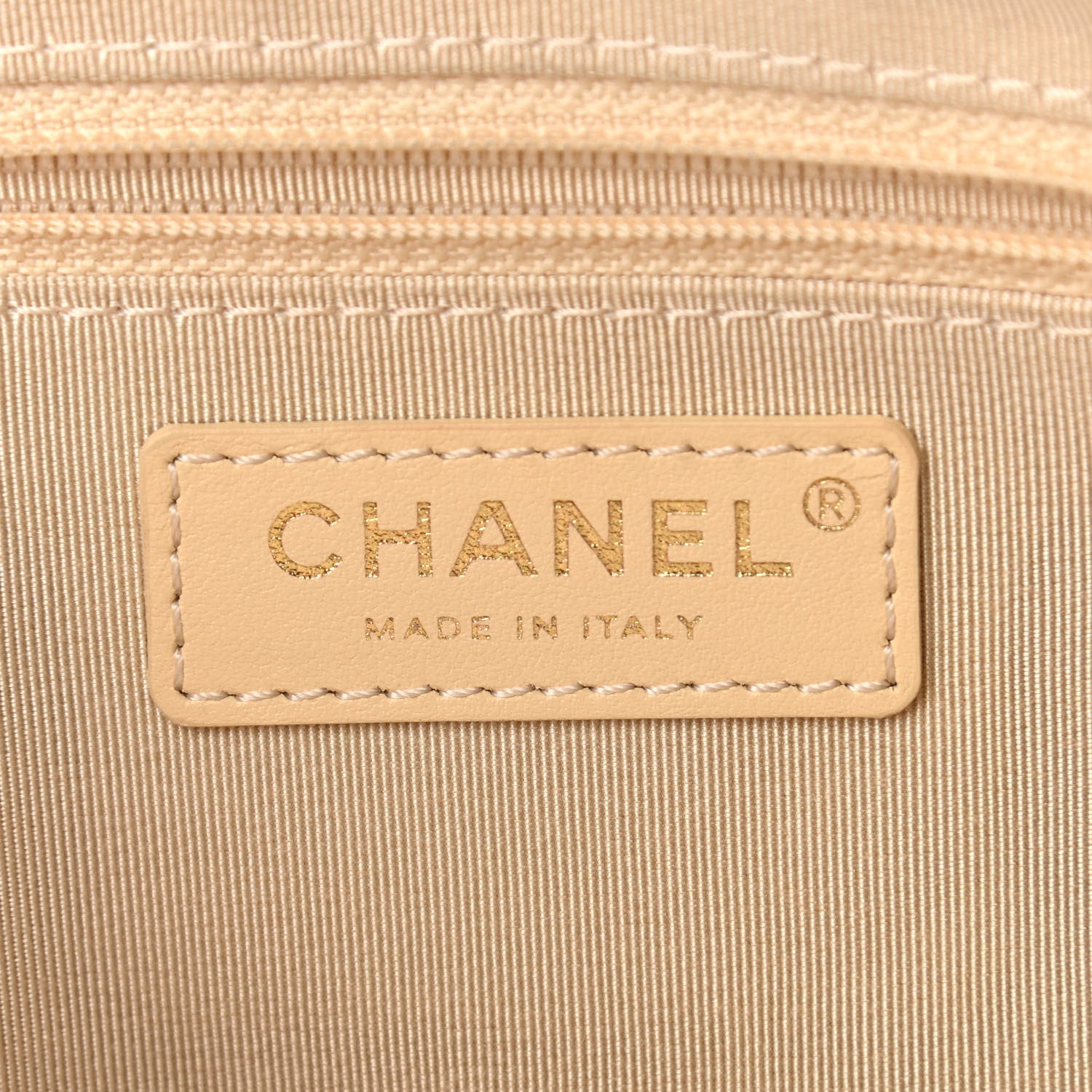 Chanel Goatskin Quilted Waist Bag Beige White Black 9 of 17