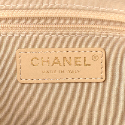 Chanel Goatskin Quilted Waist Bag Beige White Black 9 of 17