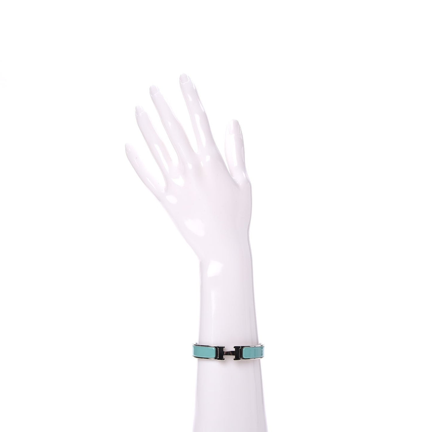 Enamel Narrow Clic Clac H Bracelet PM Bleu Atoll