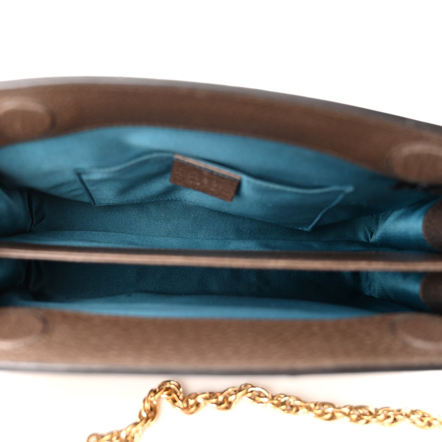 GG Supreme Monogram Web Small Ophidia Chain Shoulder Bag Brown