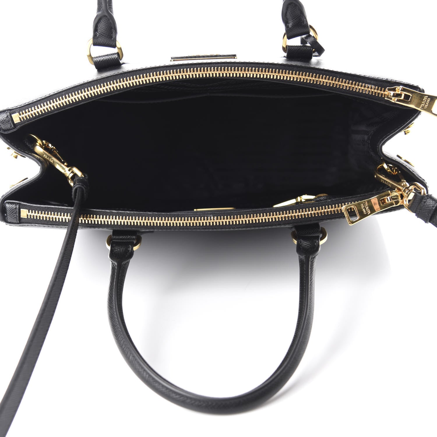 Prada Saffiano Medium Galleria Double Zip Tote Black 6 of 11