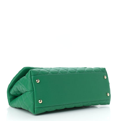 Chanel Caviar Quilted Small Coco Handle Flap Green 3 of 9