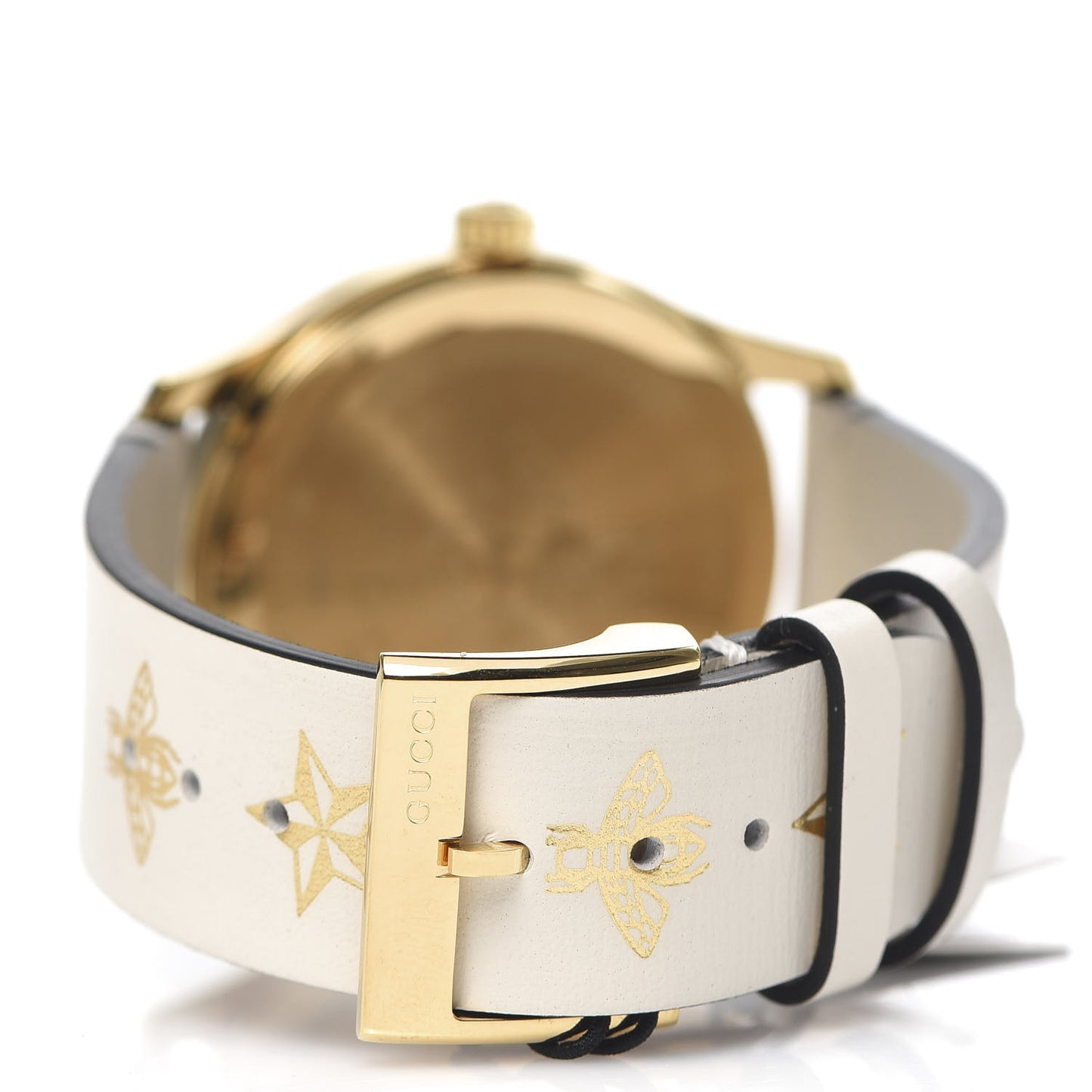 Stainless Steel Calfskin 38mm G-Timeless Bee Star Quartz Watch White