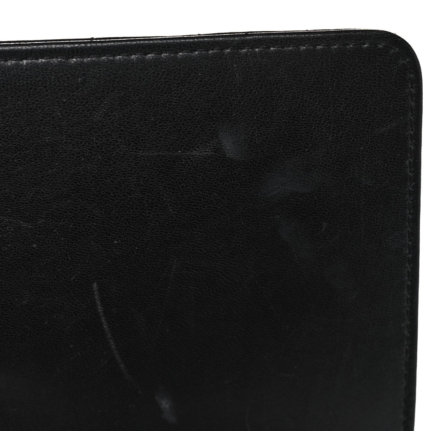 Lambskin Matelasse Monogram Large Vicky Chain Bag Black