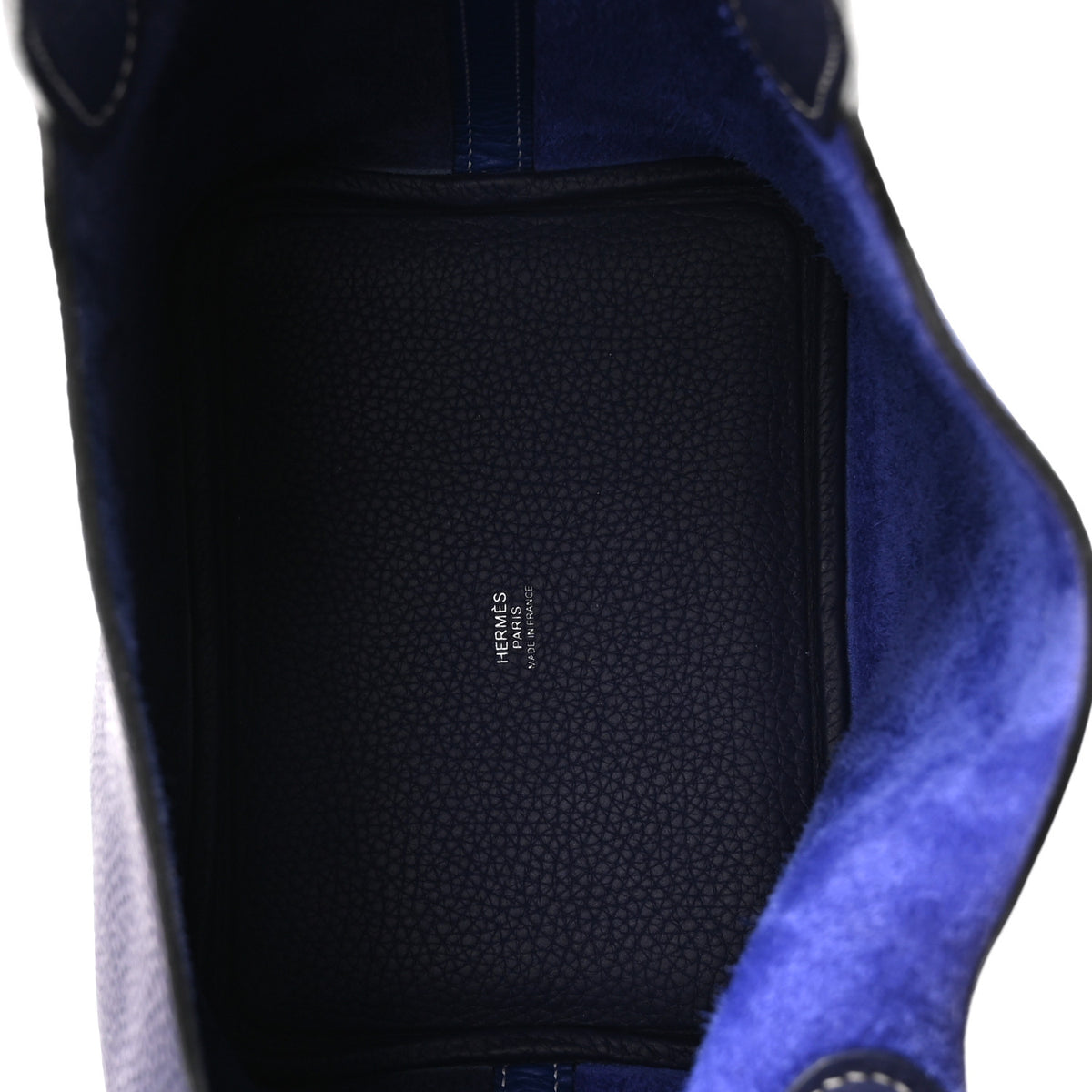 Taurillon Clemence Casaque Picotin Lock 18 PM Bleu Electrique Bleu Encre