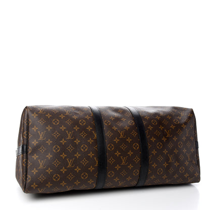 Louis Vuitton Monogram Macassar Keepall Bandouliere 55 3 of 9