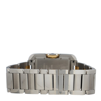 Cartier Stainless Steel 18K Yellow Gold 30mm Tank Anglaise Automatic Watch 3 of 5