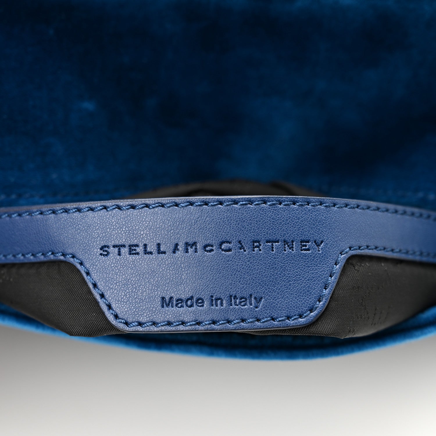 Stella McCartney Velvet Falabella Crossbody Bag Blue 6 of 10