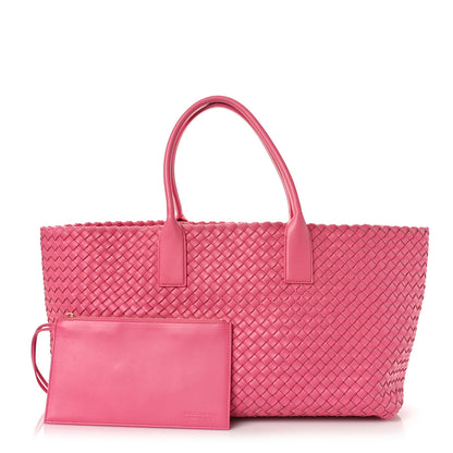 Bottega Veneta Lambskin Intreccio Medium Cabat Milkshake 1 of 9