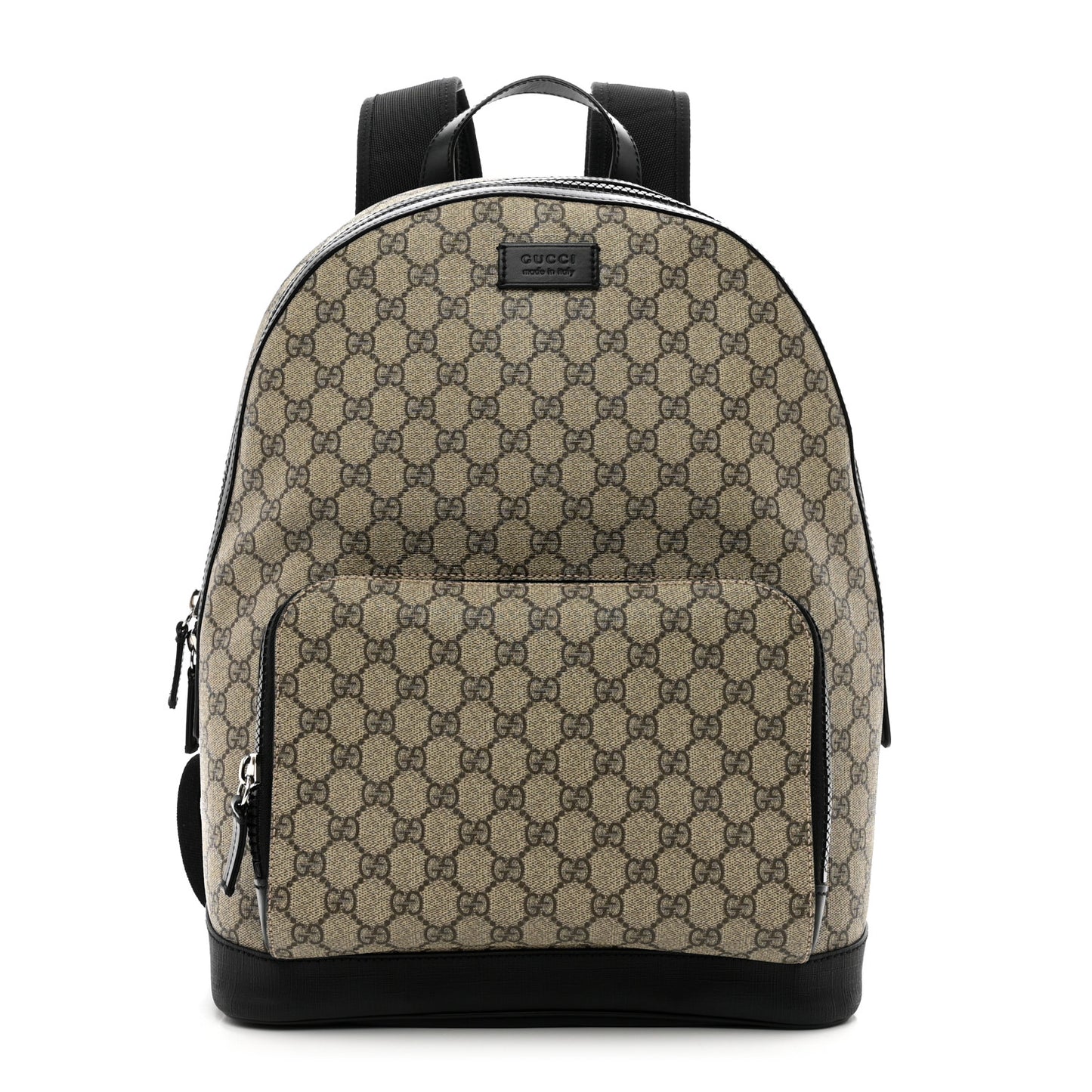 GG Supreme Monogram Medium Backpack Black