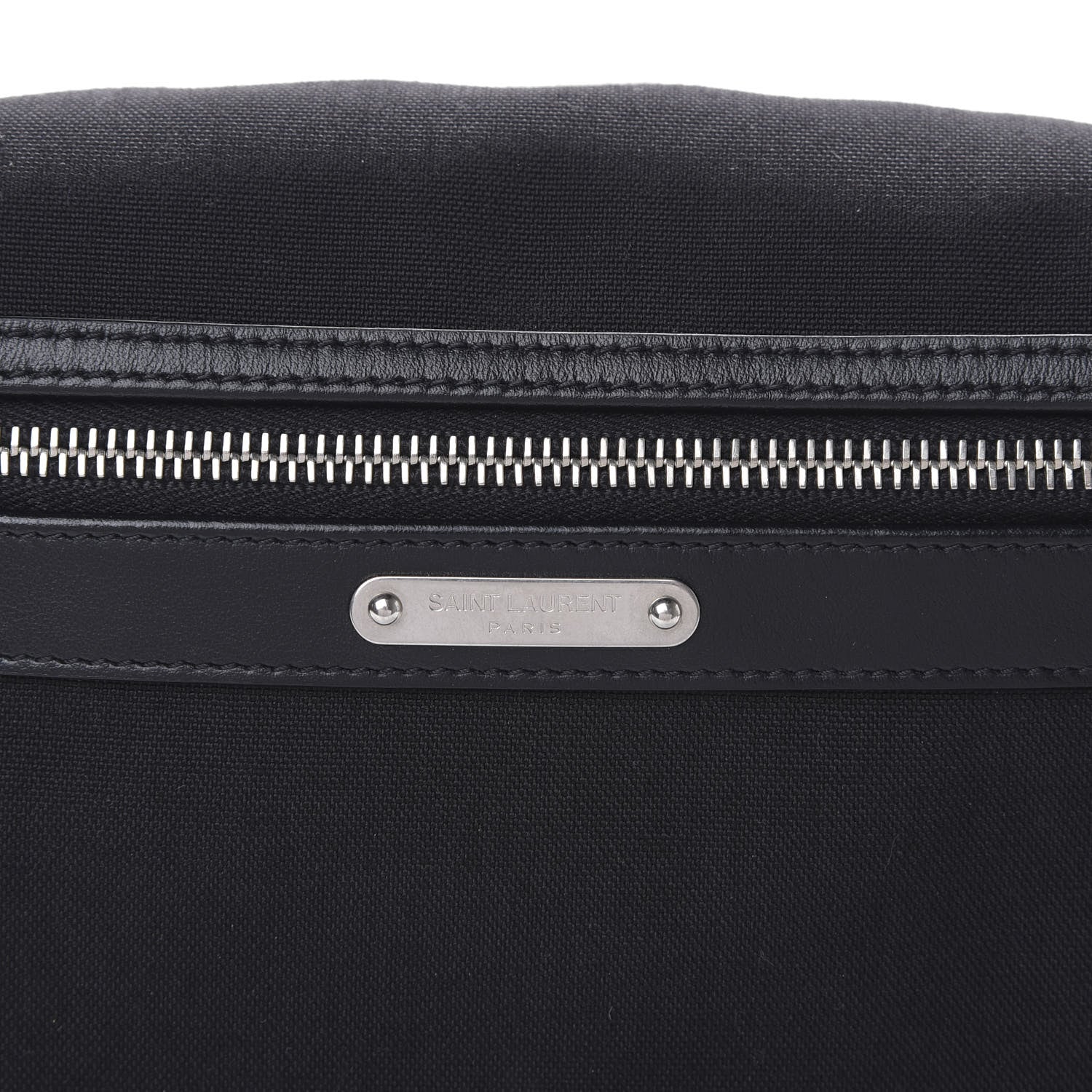 Saint Laurent Canvas Calfskin City Belt Bag Black 8 of 8