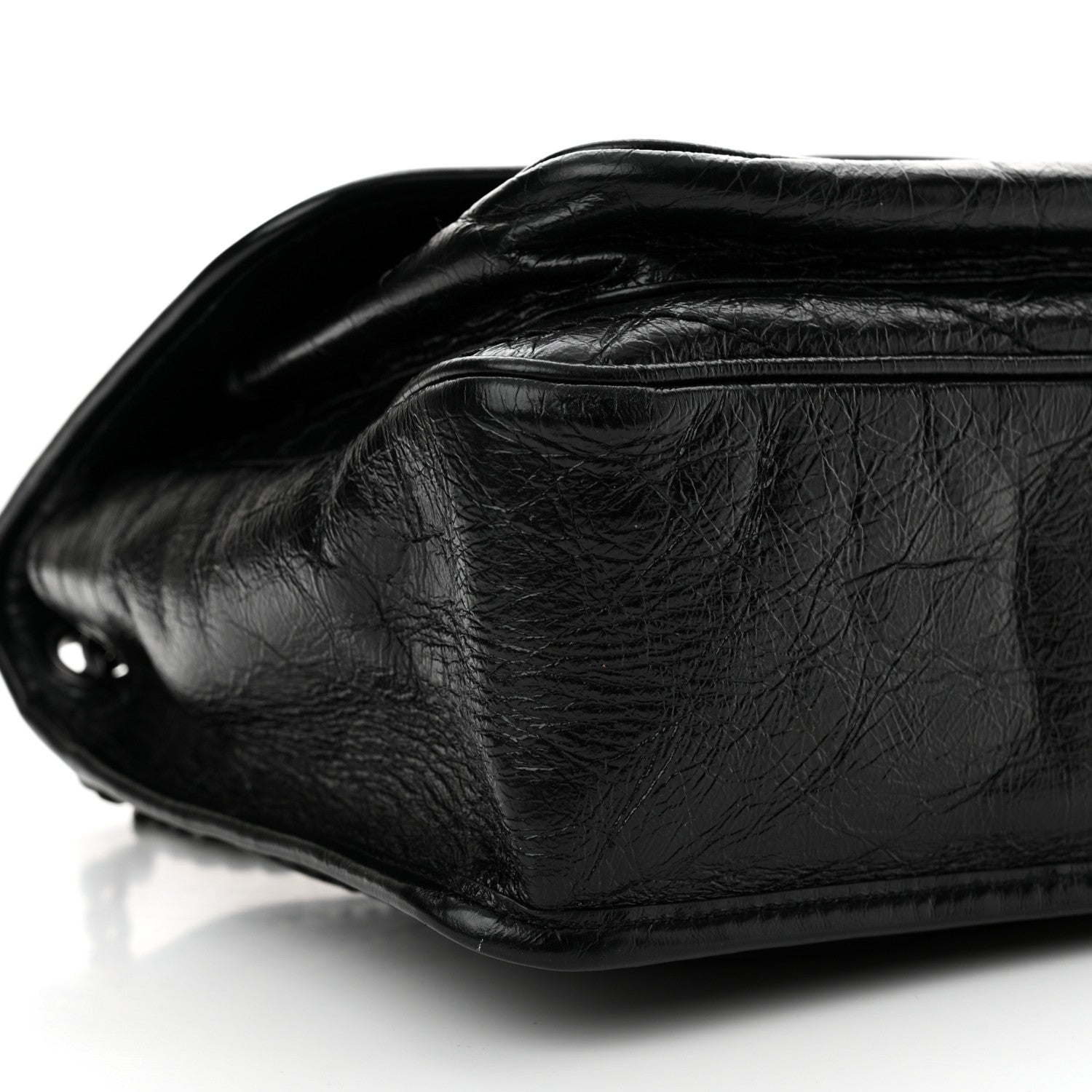 Saint Laurent Crinkled Calfskin Matelasse Monogram Medium Niki Chain Satchel Black 9 of 11