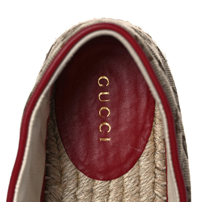 Gucci Monogram Matelasse Diagonal GG Marmont Espadrilles 36 Beige New Cherry Red 7 of 9