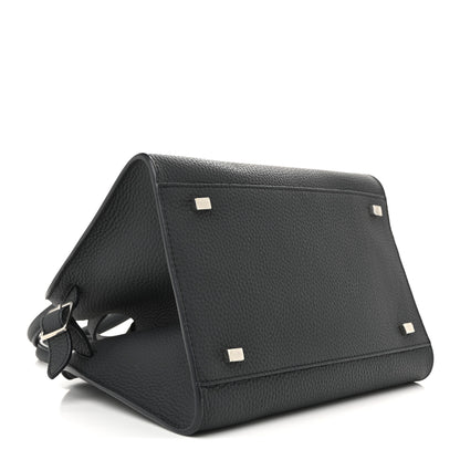 The Row Grained Calfskin Soft Margaux 10 Dark Navy 4 of 9
