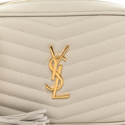 Saint Laurent Grain De Poudre Matelasse Monogram Mini Lou Camera Bag Crema Soft 7 of 10