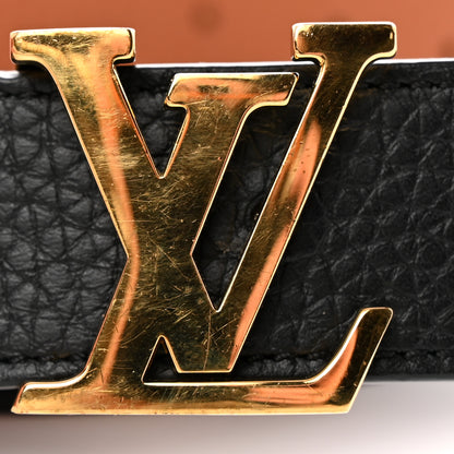 Louis Vuitton Taurillon Calfskin 30mm LV Initiales Reversible Belt 90 36 Black 7 of 9