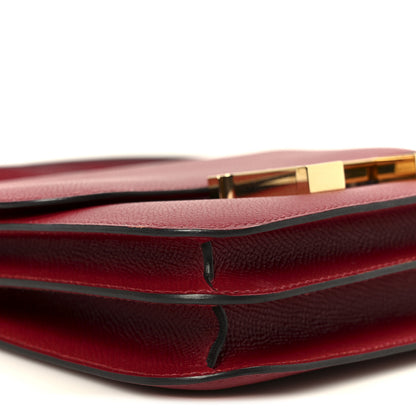 Hermes Epsom Enamel Constance 18 Rouge Grenat 10 of 11
