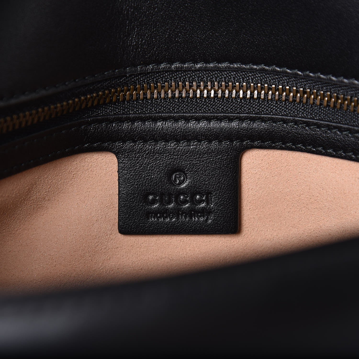 Gucci Calfskin Matelasse Medium GG Marmont Shoulder Bag Black 6 of 7