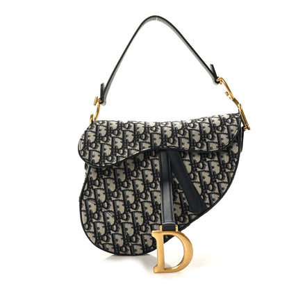Christian Dior Oblique Saddle Bag Blue 1 of 9