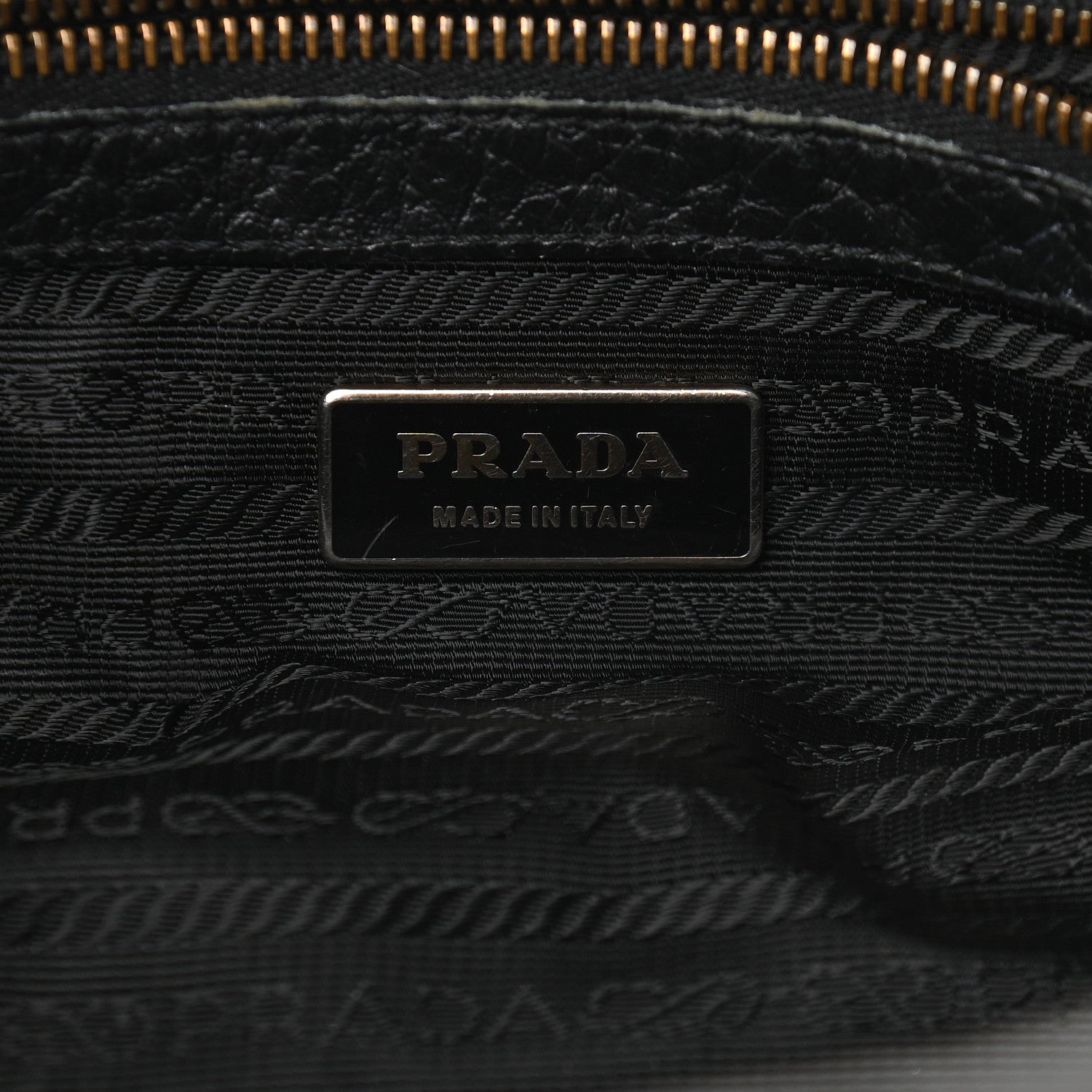 Prada Tessuto Nylon Calfskin Shoulder Bag Black 5 of 7