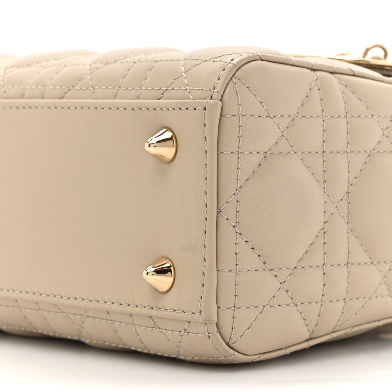 Christian Dior Lambskin Cannage Small My ABCDior Lady Dior Beige 9 of 15