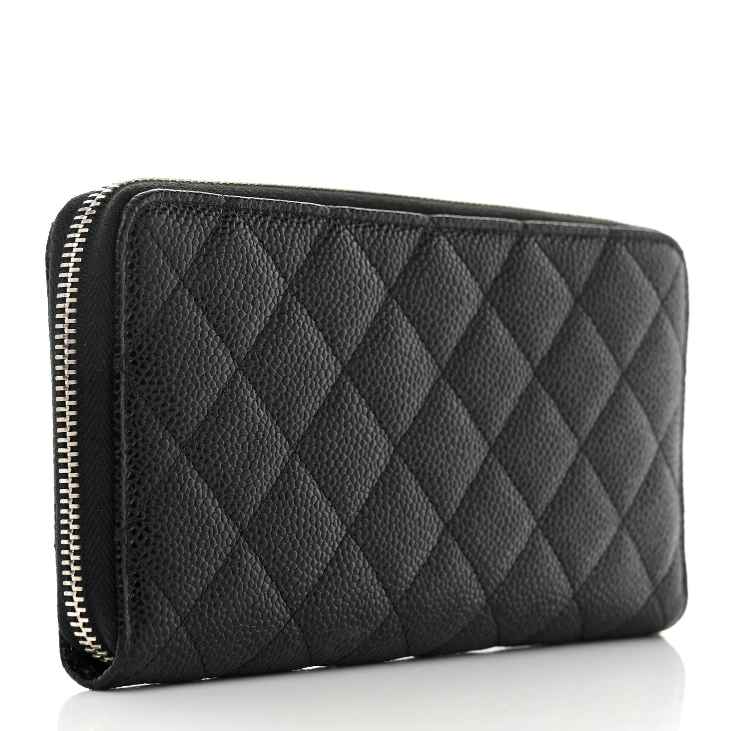 Chanel Caviar Quilted Large Gusset Zip Around Wallet Black 3 of 9