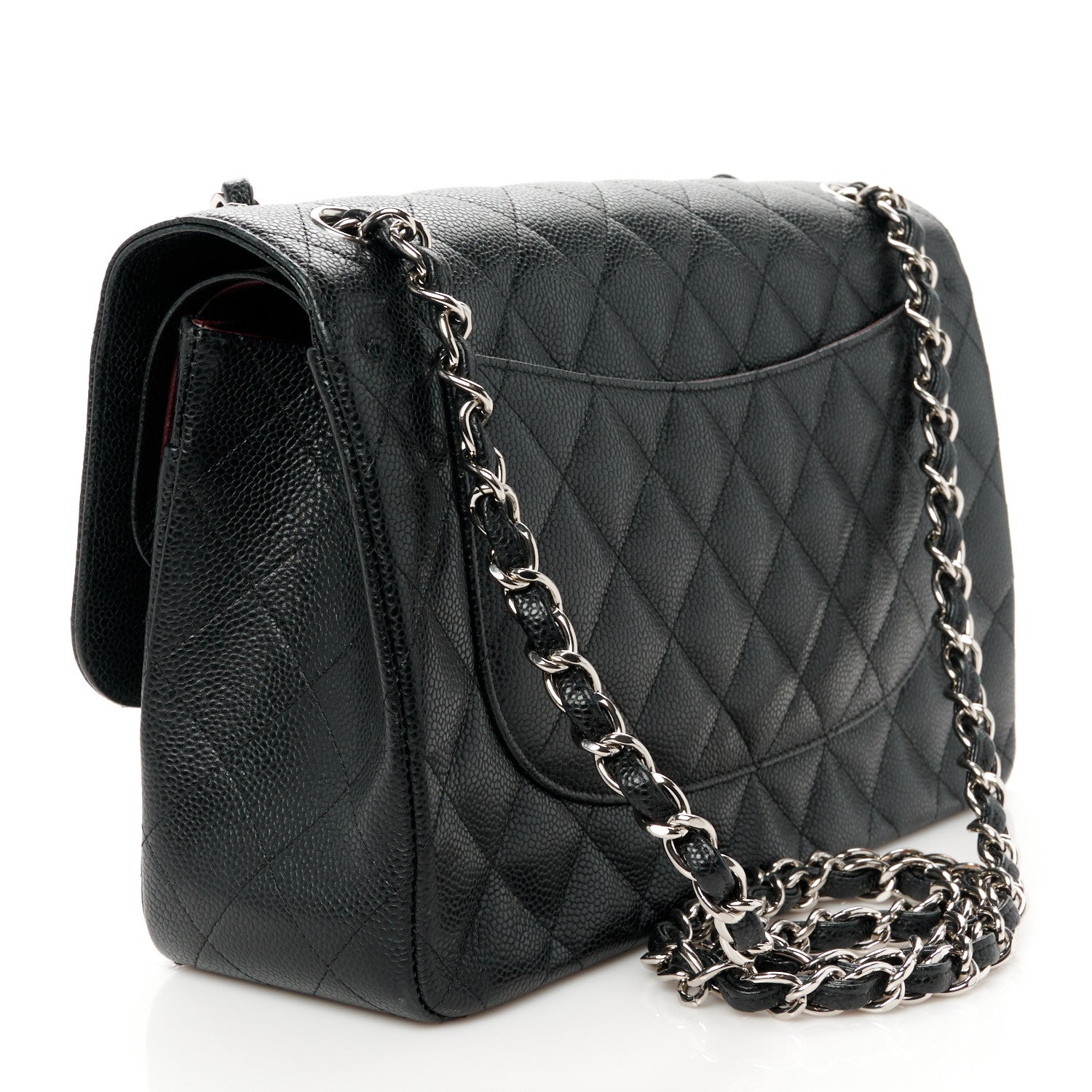 Chanel Caviar Quilted Jumbo Double Flap Black 3 of 12