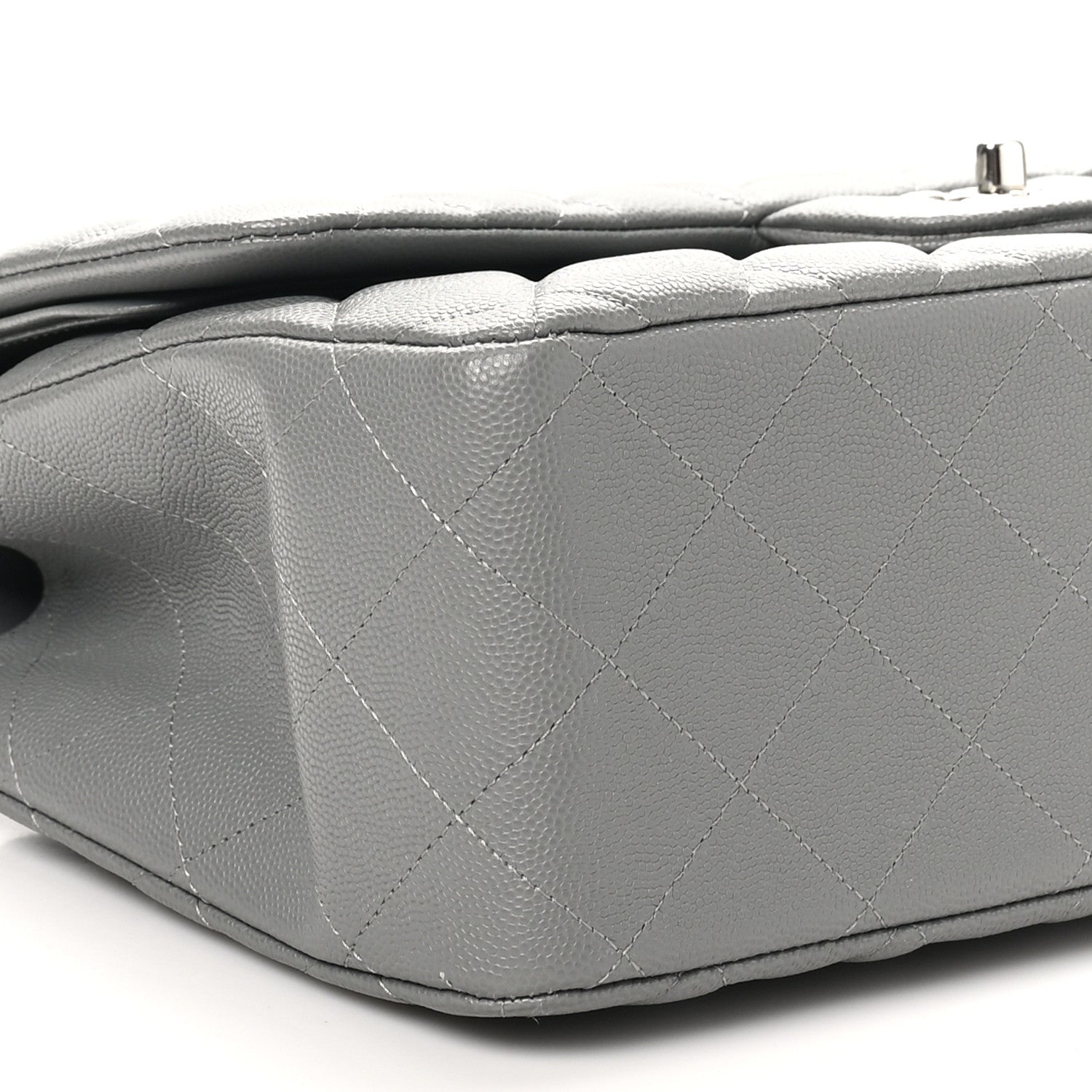 Chanel Caviar Quilted Jumbo Double Flap Dark Grey 9 of 11