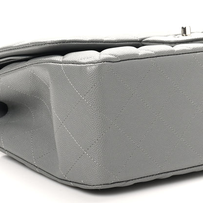 Chanel Caviar Quilted Jumbo Double Flap Dark Grey 9 of 11