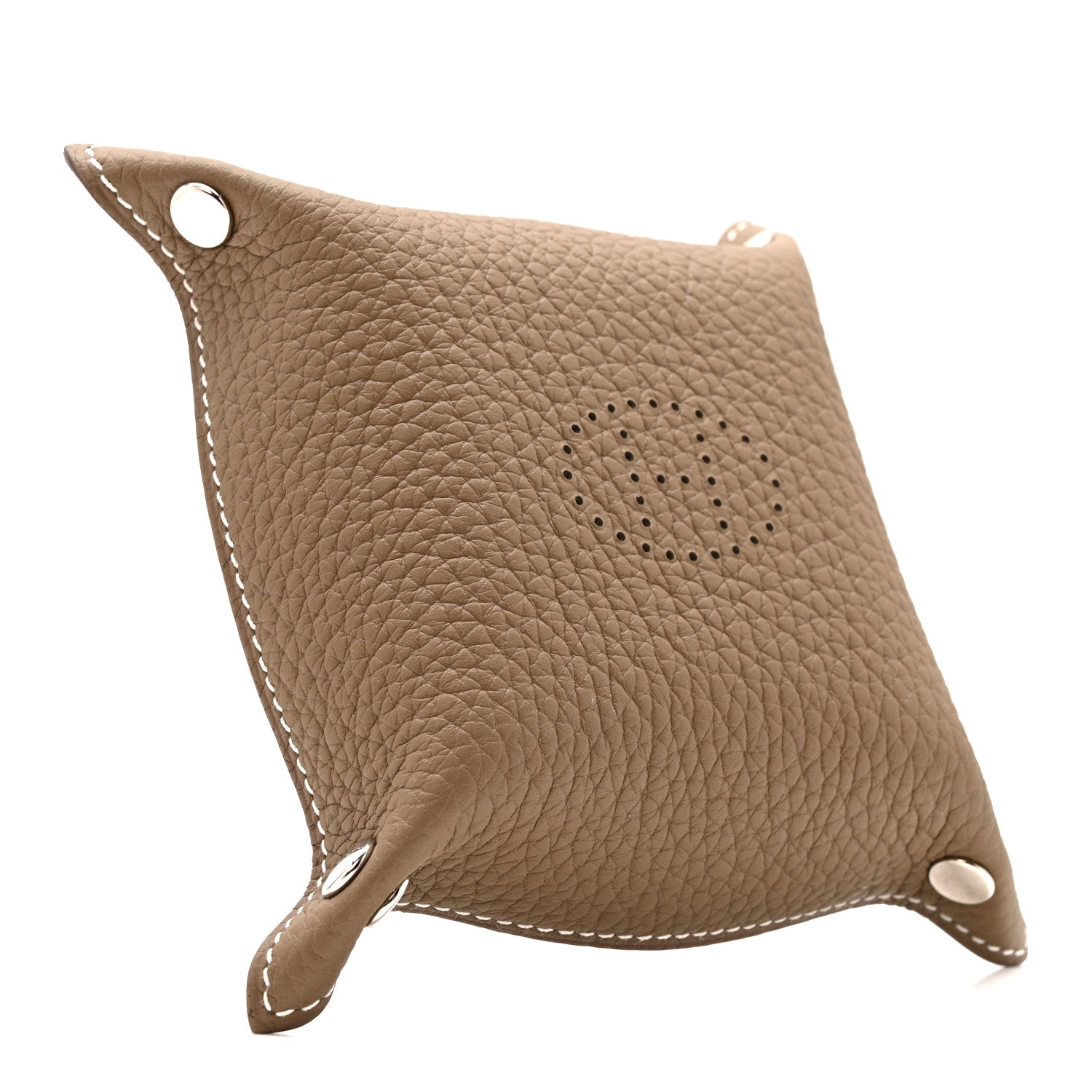 Hermes Taurillon Clemence Mini Mises et Relances Change Tray Etoupe 3 of 7