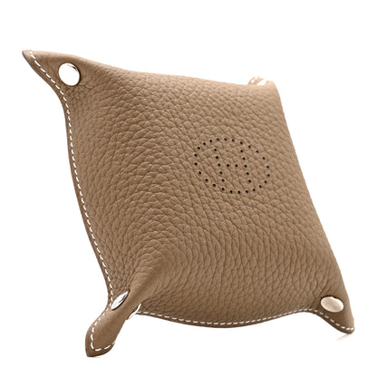 Hermes Taurillon Clemence Mini Mises et Relances Change Tray Etoupe 3 of 7