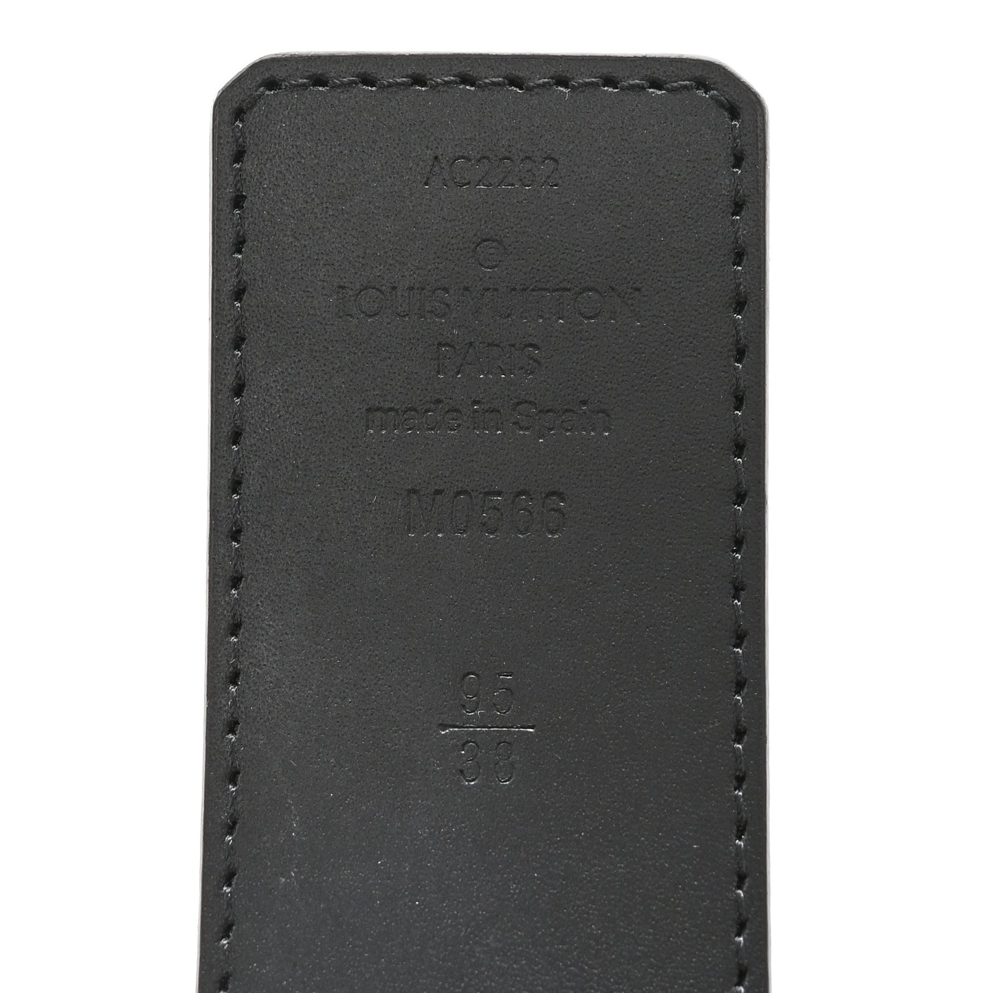 Calfskin Monogram 40mm LV Initiales Reversible Belt 95 38 Black