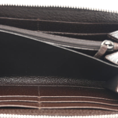 Gucci Monogram Metal Bar Zip Around Wallet Dark Brown 7 of 9