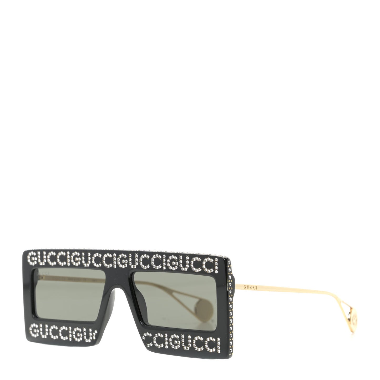 Acetate Crystal Mask-Frame Sunglasses GG0431S Black