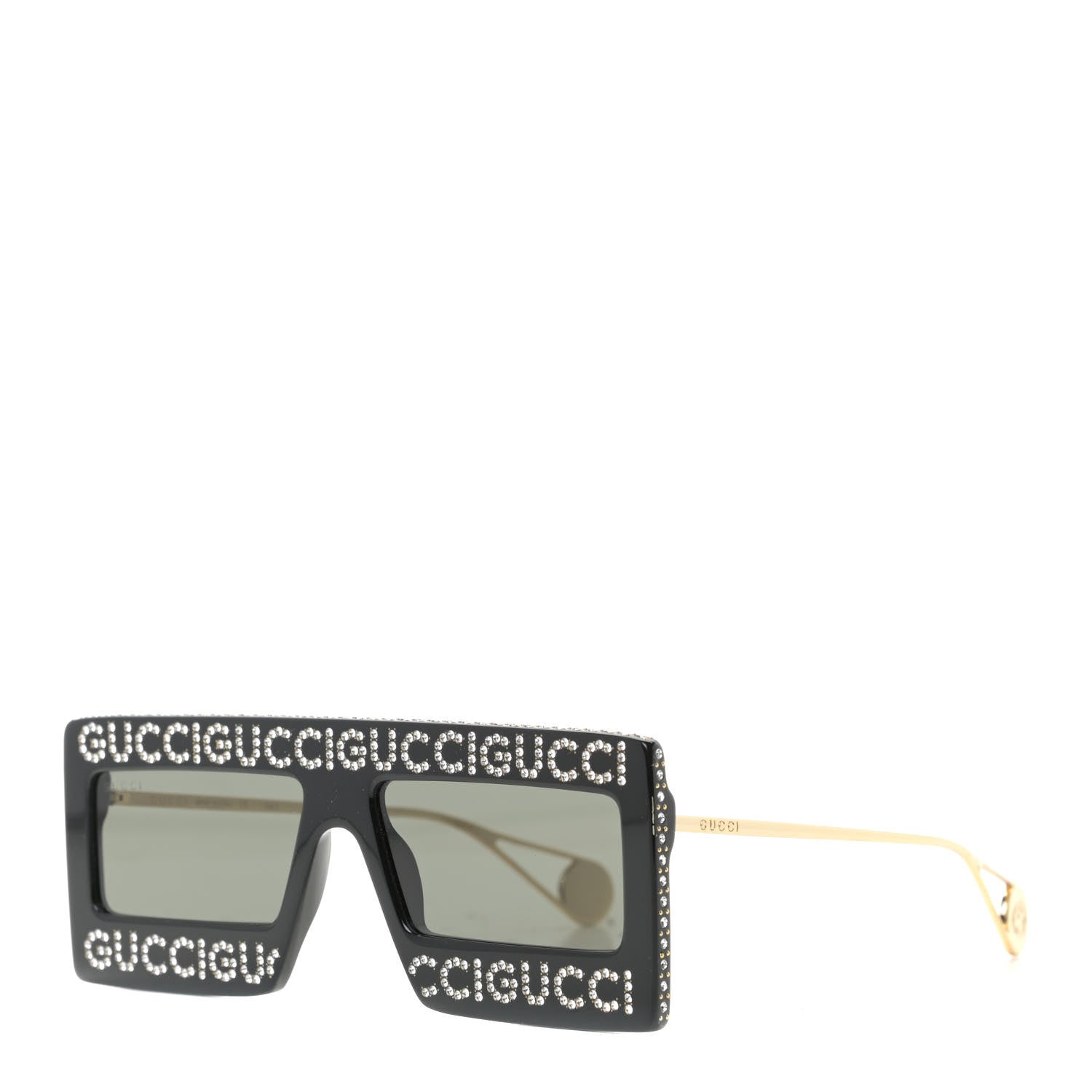 Gucci Acetate Crystal Mask-Frame Sunglasses GG0431S Black 1 of 8