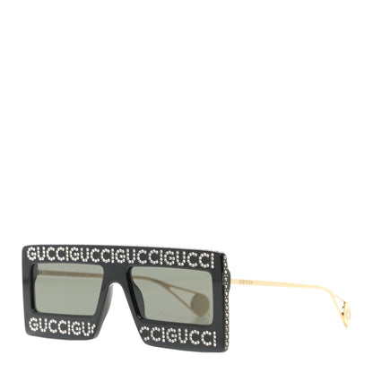 Gucci Acetate Crystal Mask-Frame Sunglasses GG0431S Black 1 of 8