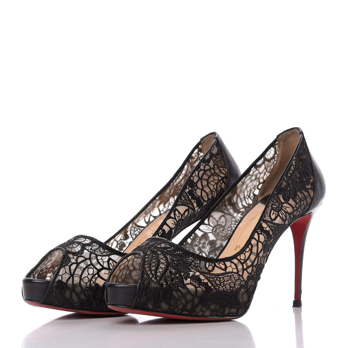Nappa Rete Very Lace 100 Pumps 41.5 Black