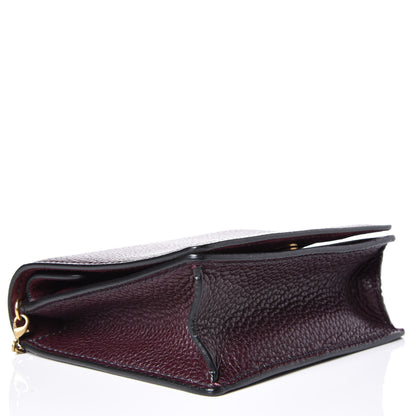 Christian Dior Grained Calfskin D-Bee Crossbody Burgundy 7 of 9