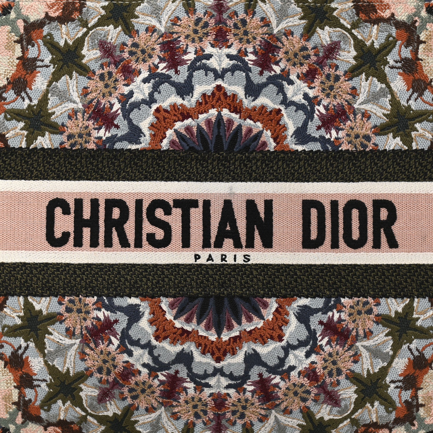 Christian Dior Canvas Embroidered Large KaleiDioroscopic Book Tote Multicolor 8 of 10