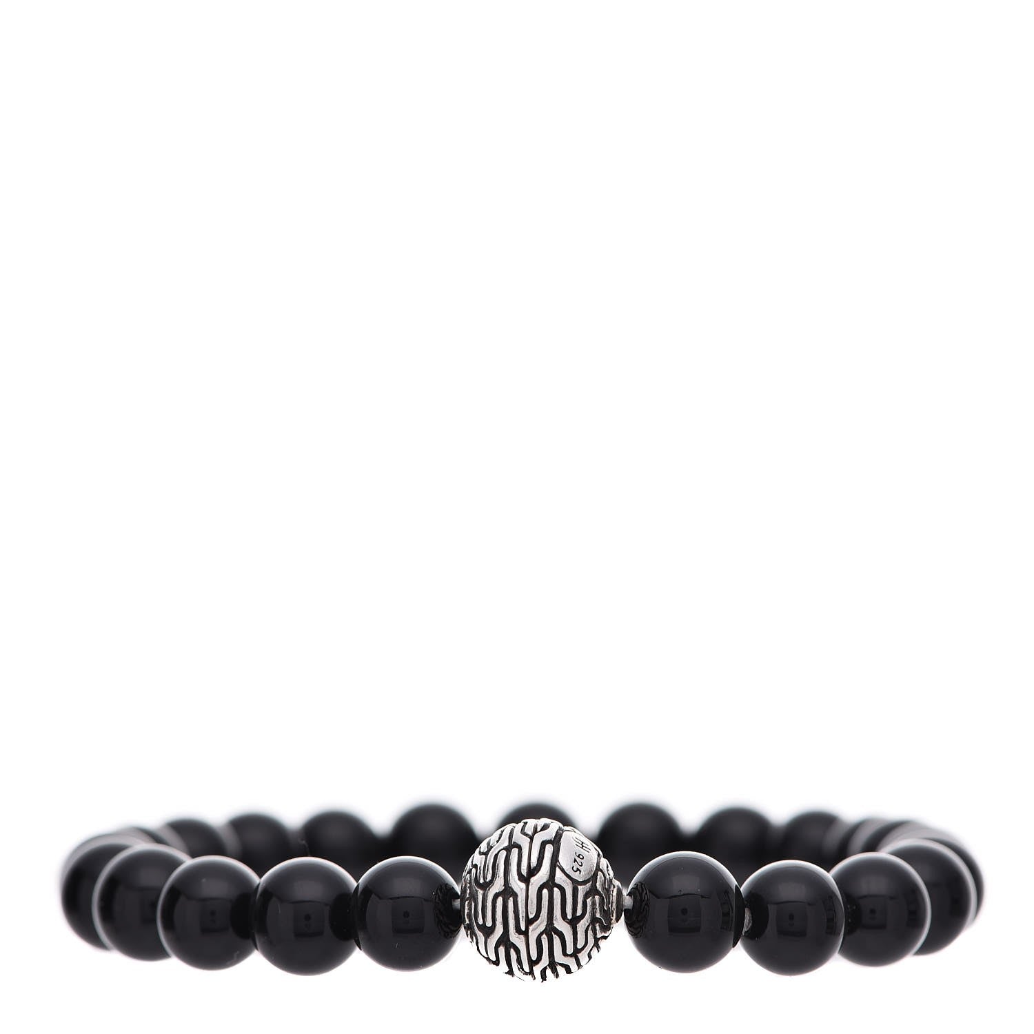John Hardy Sterling Silver Onyx Bead Bracelet 1 of 4
