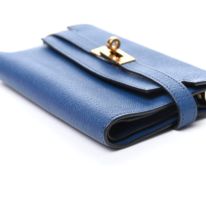 Hermes Chevre Mysore Medium Kelly Wallet Bleu Thalassa 8 of 9