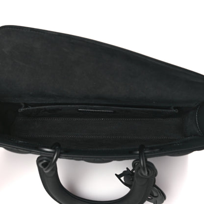 Christian Dior Ultra Matte Calfskin Cannage Medium Lady D-Joy Black 6 of 9