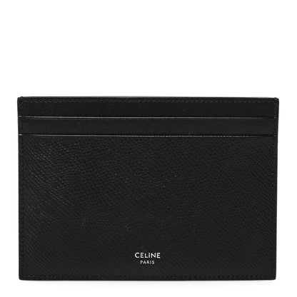 Celine Grained Calfskin Card Holder Black 1 of 7